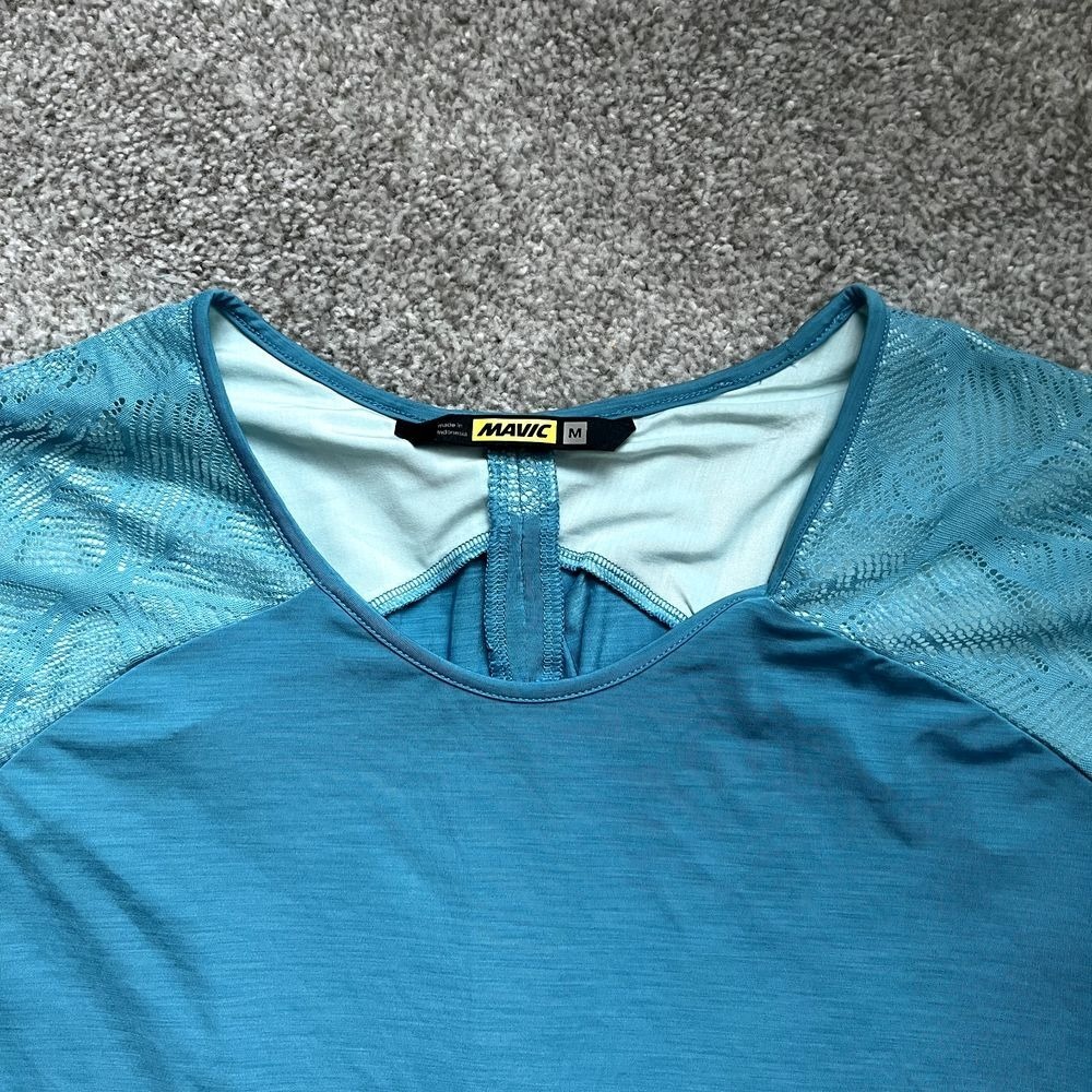 Mavic Echappee Short Sleeve Women's Medium Cycling Jersey Aruba Blue - Picture 4 of 7